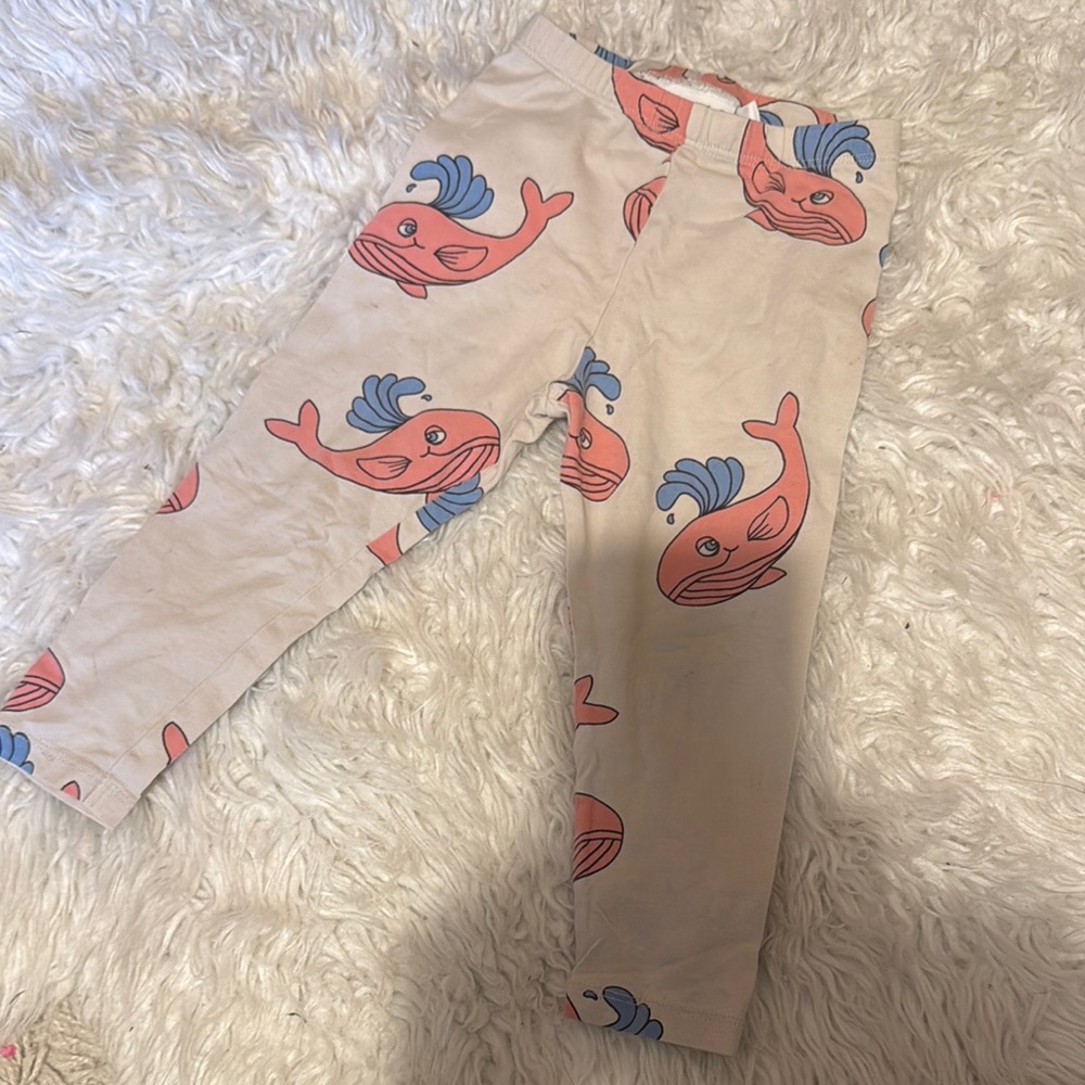 Whale Print Kids Pants